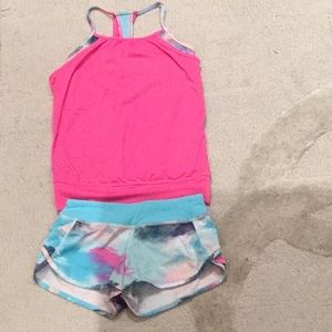 Ivivva girls short and top set size 10